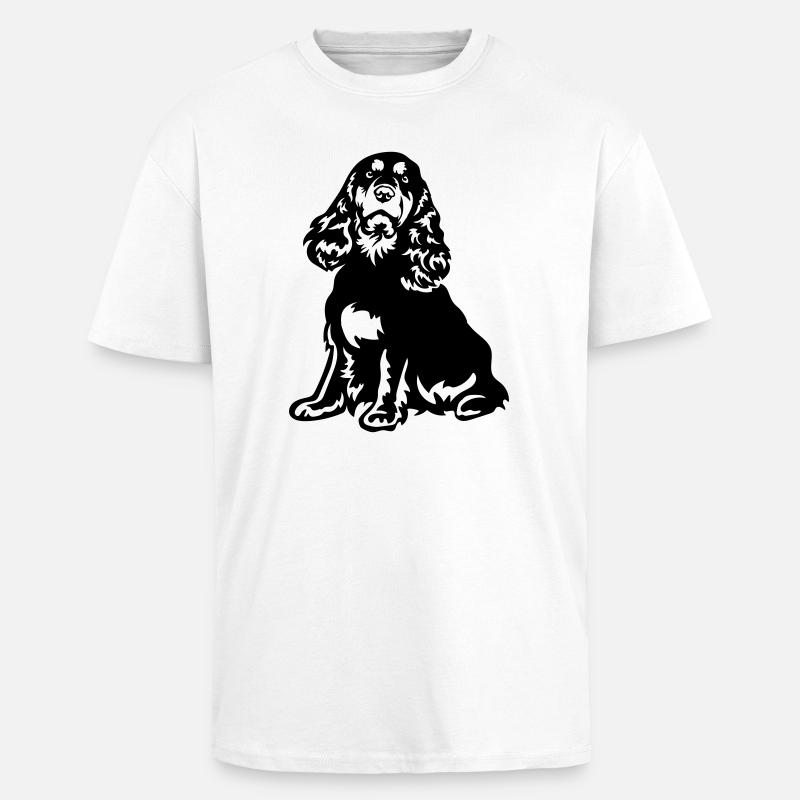 Cocker Spaniel - Oversized Heavyweight Unisex T-Shirt - Weiß