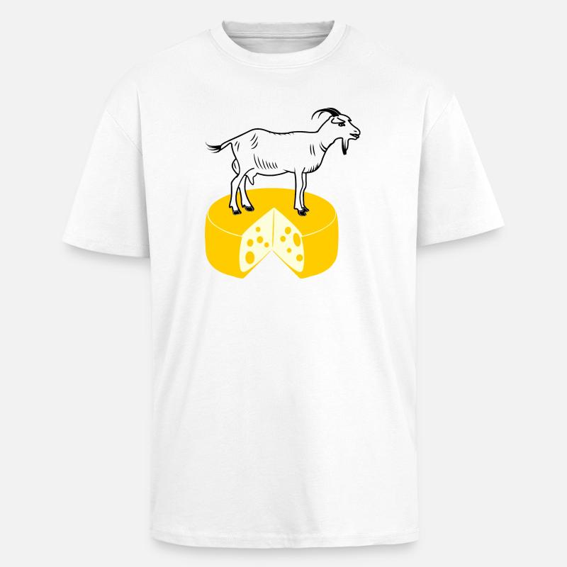Blanc de chèvre sur fromage - T-shirt unisexe oversize épais - blanc