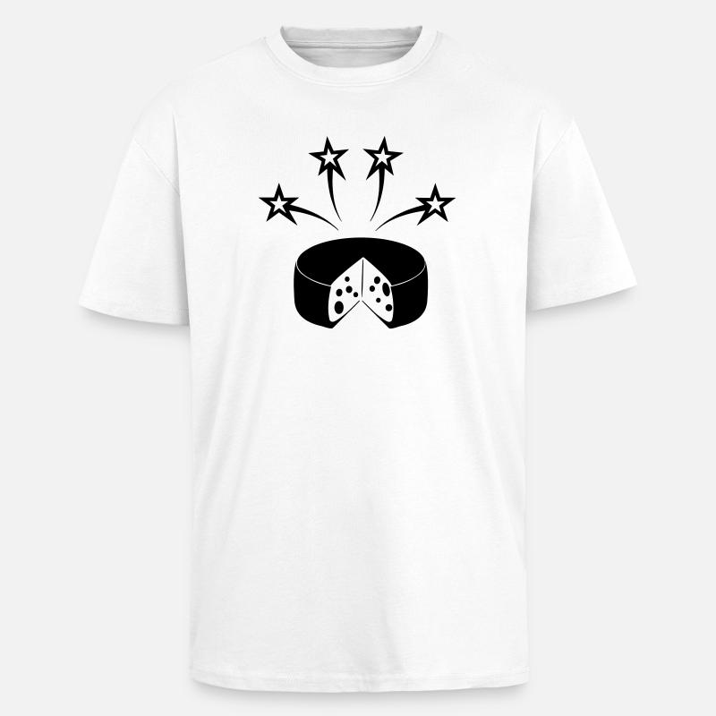 Käse mit vier Sternen - Oversized Heavyweight Unisex T-Shirt - Weiß