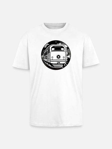 Locomotive, train, railway - Unisex Oversized Heavyweight T-shirt - white
