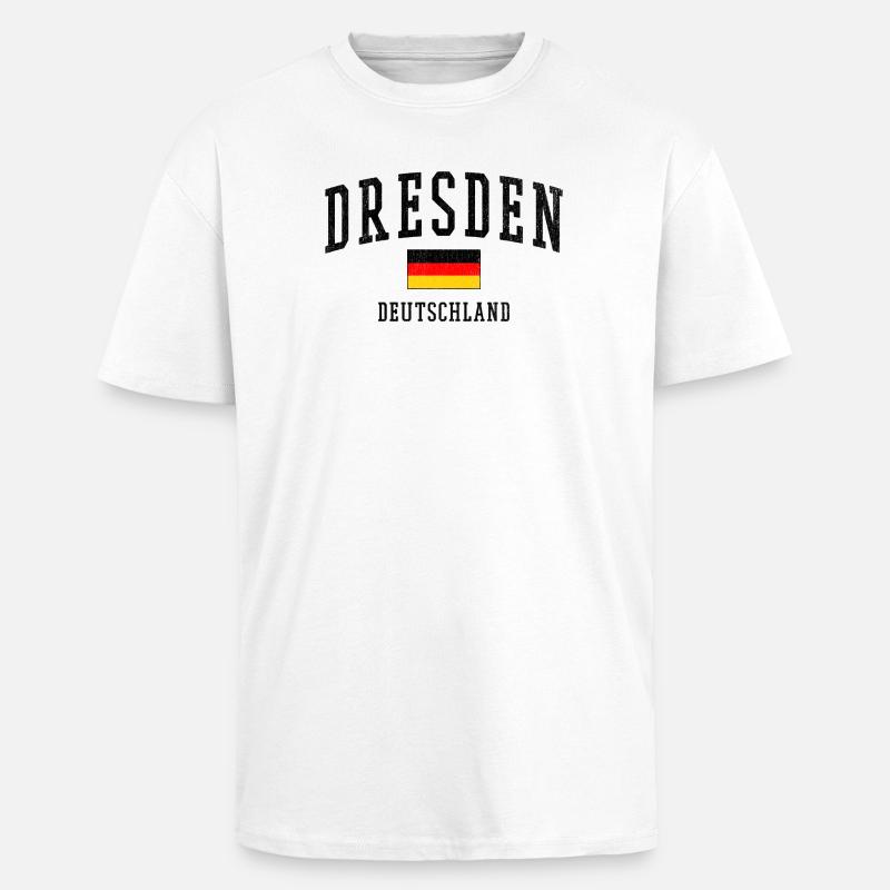 Dresden - Oversized Heavyweight Unisex T-Shirt - Weiß