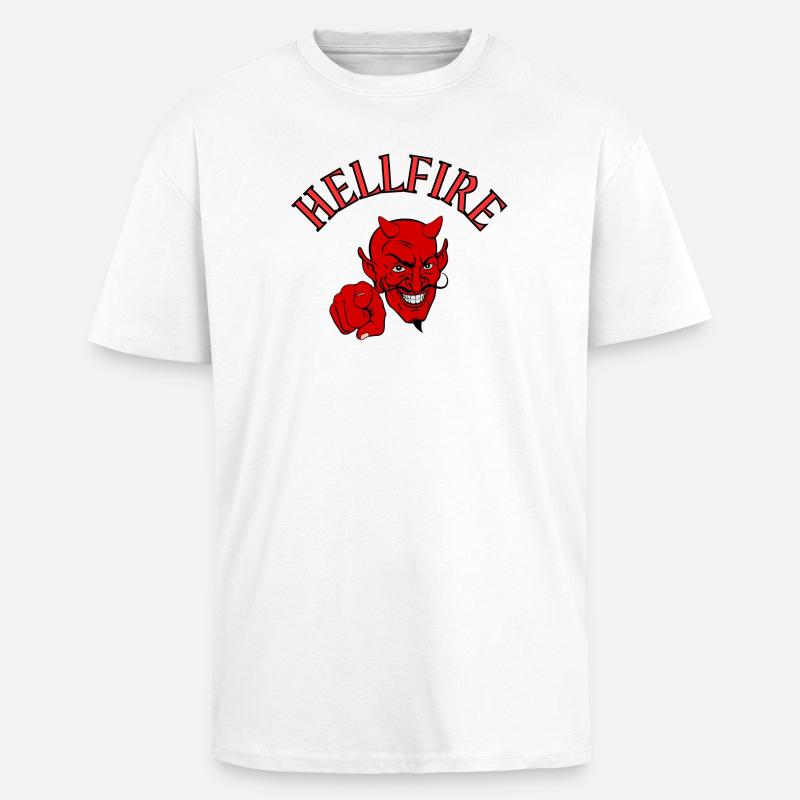 Teufel, Satan, Teufel, Höllenfeuer - Oversized Heavyweight Unisex T-Shirt - Weiß