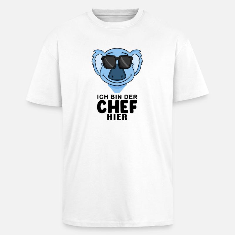 Cooler Koalabär Chef Spruch - Oversized Heavyweight Unisex T-Shirt - Weiß