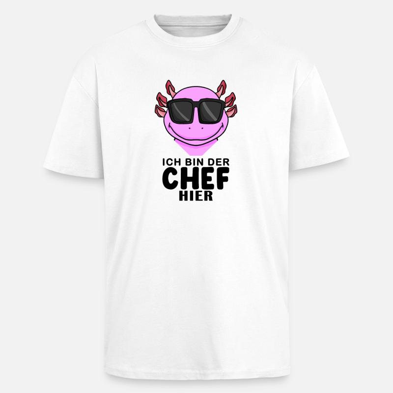 cooler Axolotl Chef Spruch - Oversized Heavyweight Unisex T-Shirt - Weiß