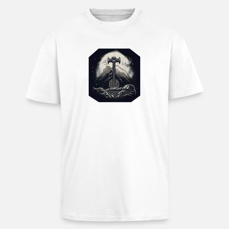 Mjölnir - Unisex Oversized Heavyweight T-shirt - white