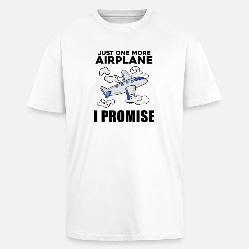 Flugzeug Pilot Spruch Geschenk - Oversized Heavyweight Unisex T-Shirt - Weiß