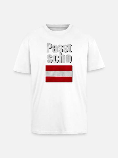 Passt scho - Oversized Heavyweight Unisex T-Shirt - Weiß