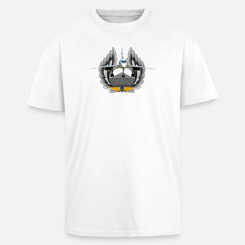 Concorde - Oversized Heavyweight Unisex T-Shirt - Weiß