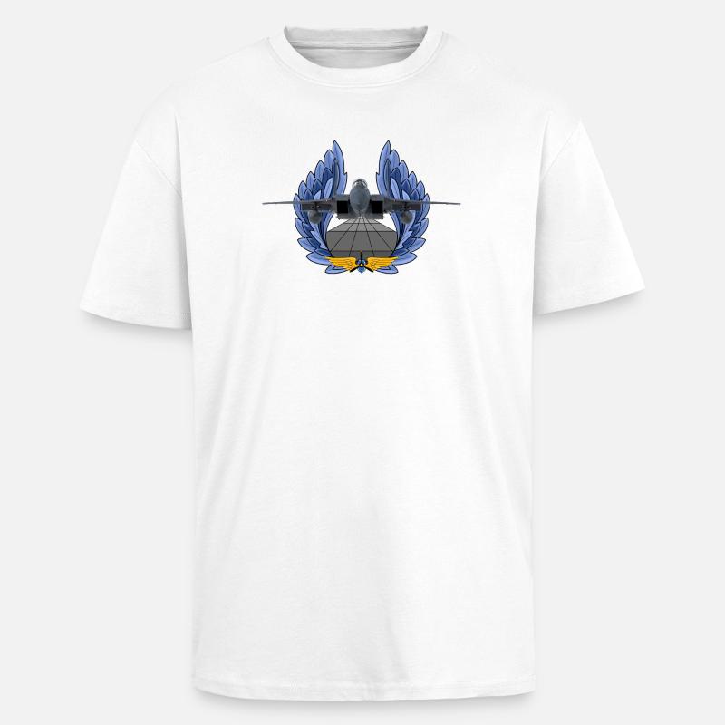 F-15 Eagle - T-shirt unisexe oversize épais - blanc