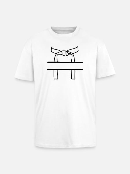 Transparentes Band oder Obi - Oversized Heavyweight Unisex T-Shirt - Weiß