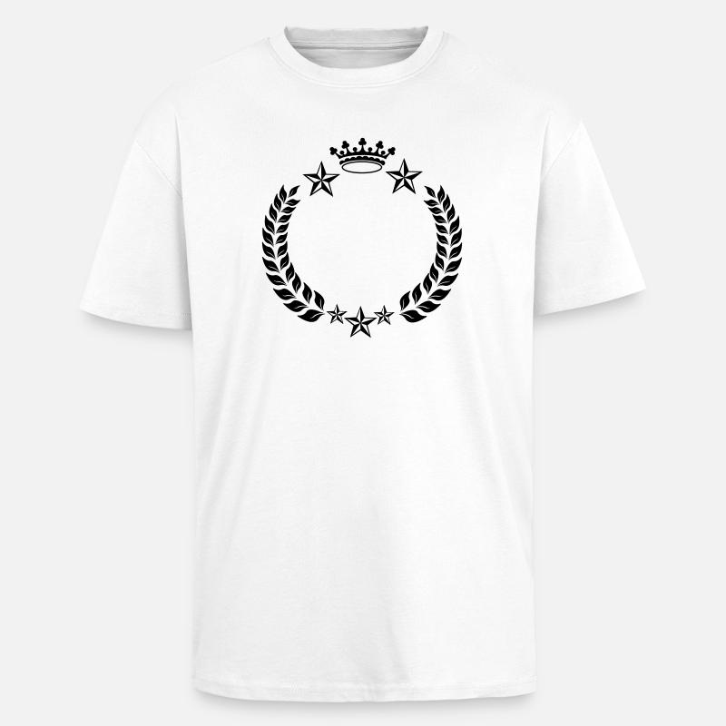 Lorbeerkranz Stern Krone - Oversized Heavyweight Unisex T-Shirt - Weiß