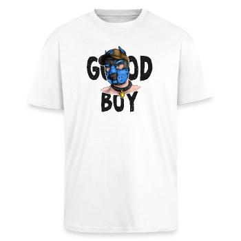 GoodBoyBlue - Unisex Oversized Heavyweight T-shirt - white - Front - Alina (178cm) & Michal (187cm)