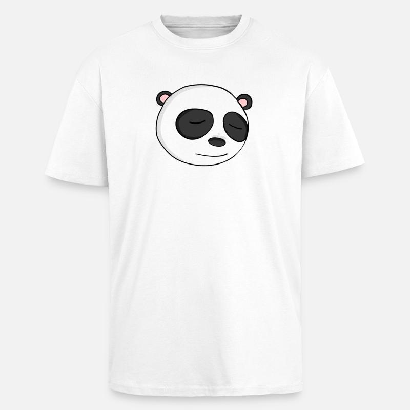 Tête de panda - T-shirt unisexe oversize épais - blanc