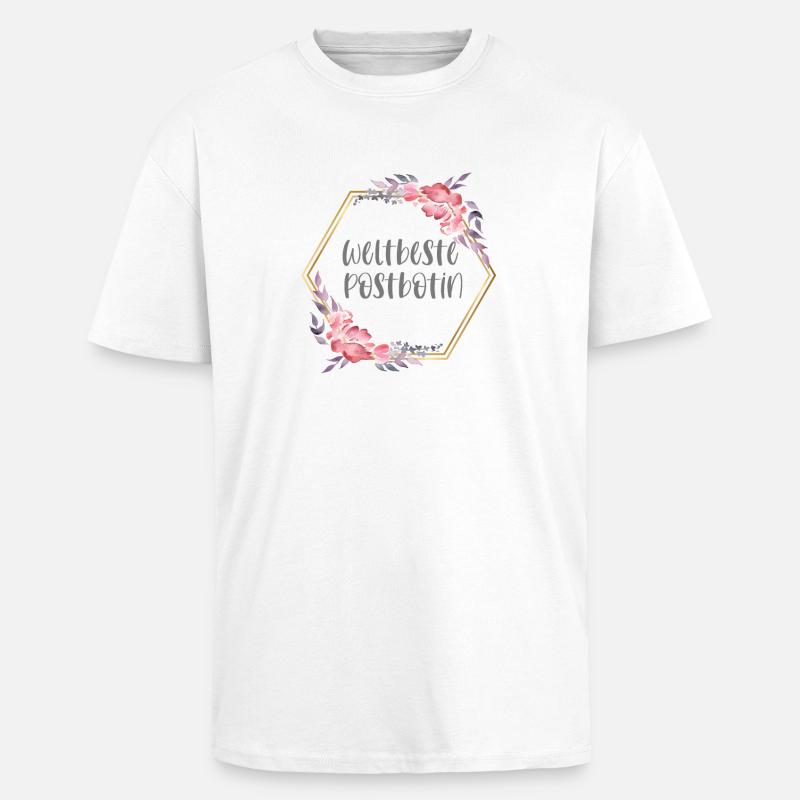 Weltbeste Postbotin Post Beruf Geschenk - Oversized Heavyweight Unisex T-Shirt - Weiß