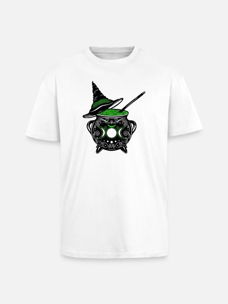 Hexenkessel Hexenhut Hexen Walpurgisnacht - Oversized Heavyweight Unisex T-Shirt - Weiß