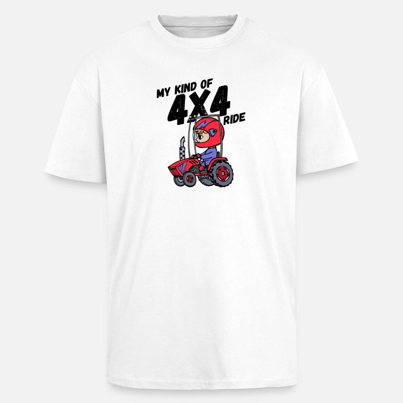 Nutzfahrzeug Traktor Statement Landleben Jungbauer - Oversized Heavyweight Unisex T-Shirt - Weiß