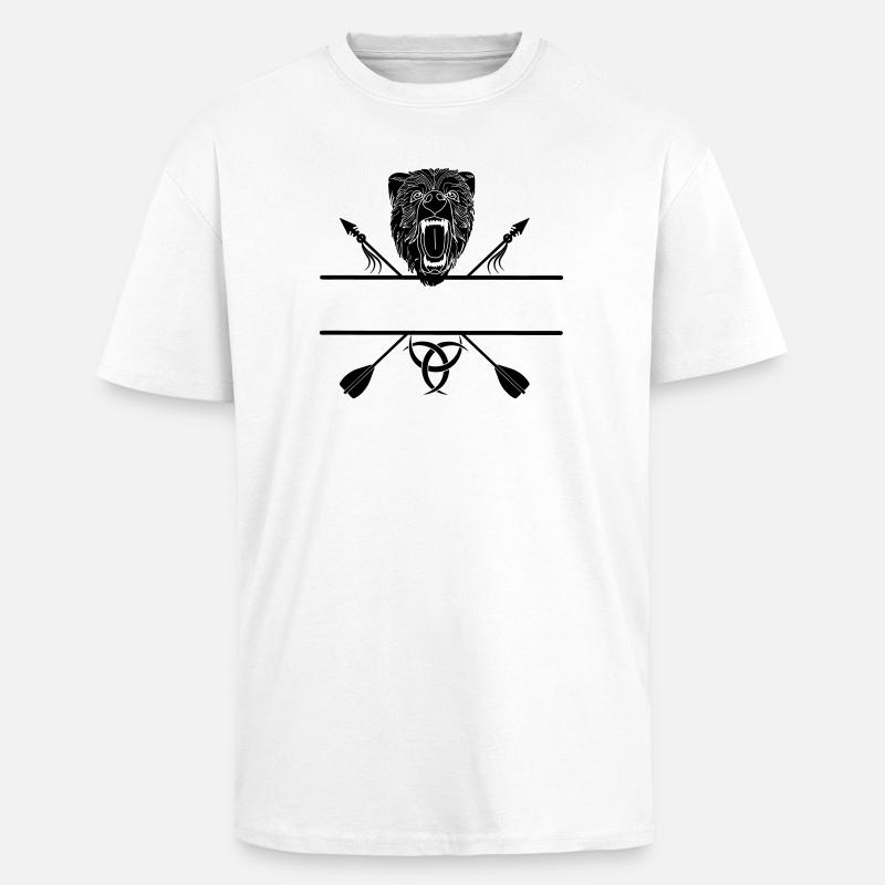 Flèches d’ours vikings - T-shirt unisexe oversize épais - blanc