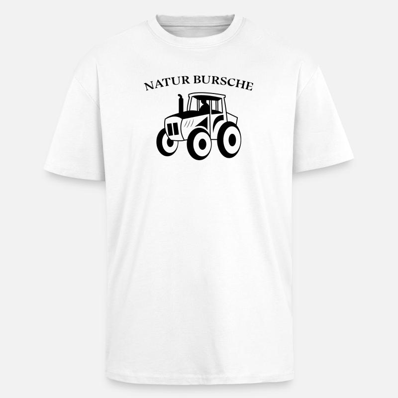 Traktor Statement Landleben Ackerbau Landwirt - Oversized Heavyweight Unisex T-Shirt - Weiß