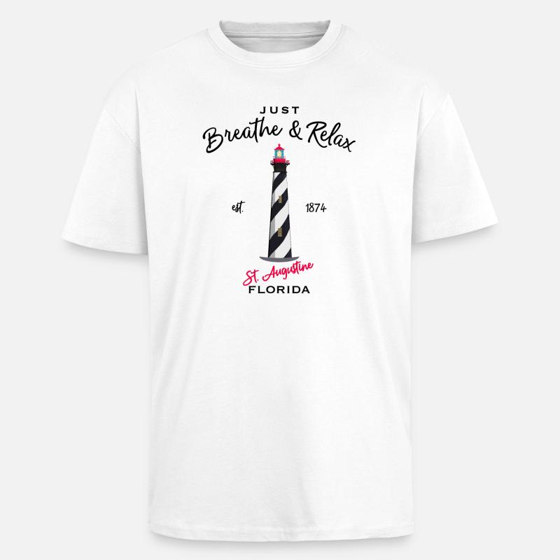 Florida, Leuchtturm St. Augustine - Oversized Heavyweight Unisex T-Shirt - Weiß