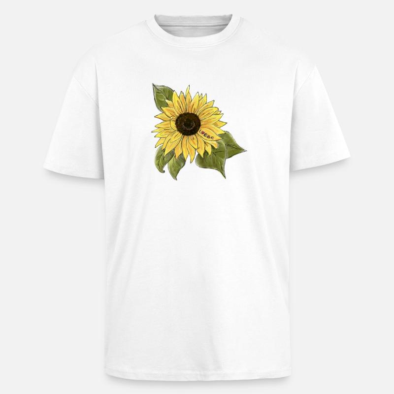 Sunflower 🌻 - Unisex Oversized Heavyweight T-shirt - white