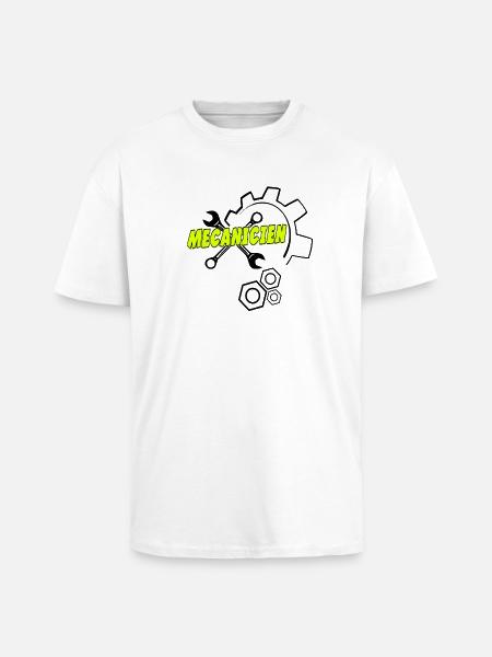 Mécanicien - T-shirt unisexe oversize épais - blanc