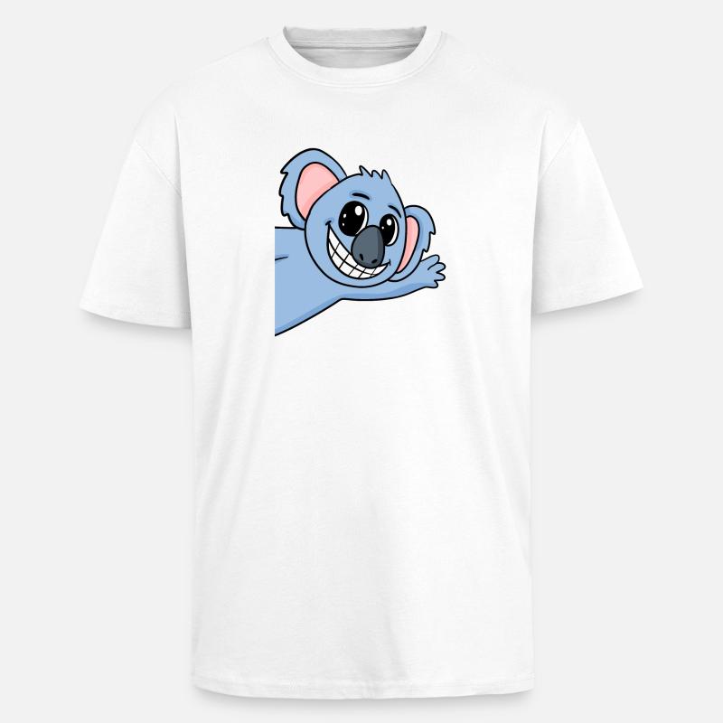 Koala Greeting Greeting Koala Bear - Unisex Oversized Heavyweight T-shirt - white