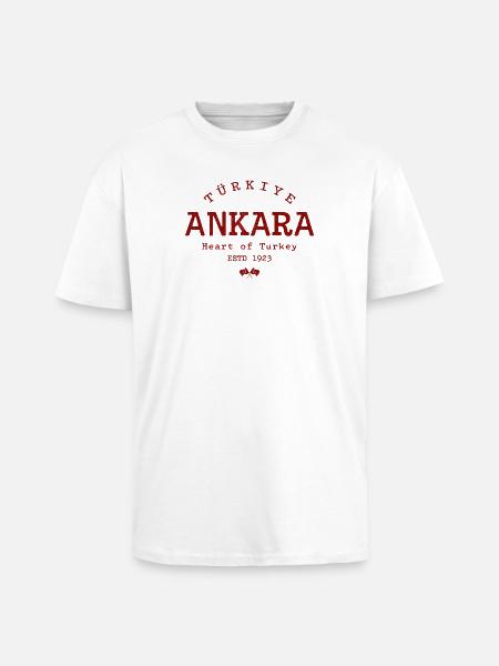 Ankara Heart of Turkey ESTD 1923 - Unisex Oversized Heavyweight T-shirt - white