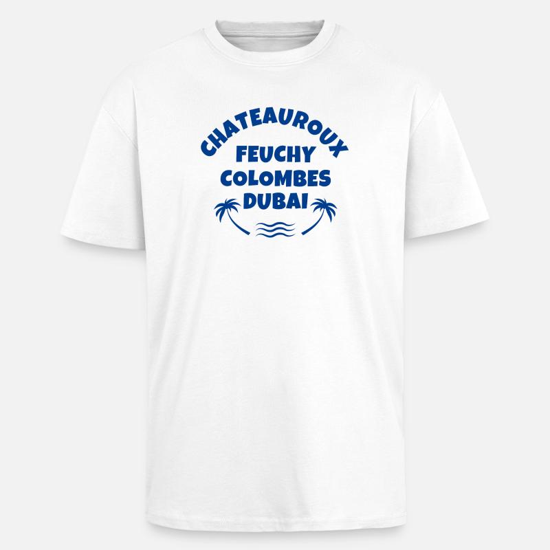 Feuchy, Erdöl, Châteauroux - Oversized Heavyweight Unisex T-Shirt - Weiß