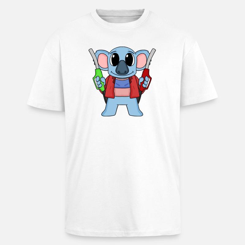 Tankwart Koala Tankstelle - Oversized Heavyweight Unisex T-Shirt - Weiß