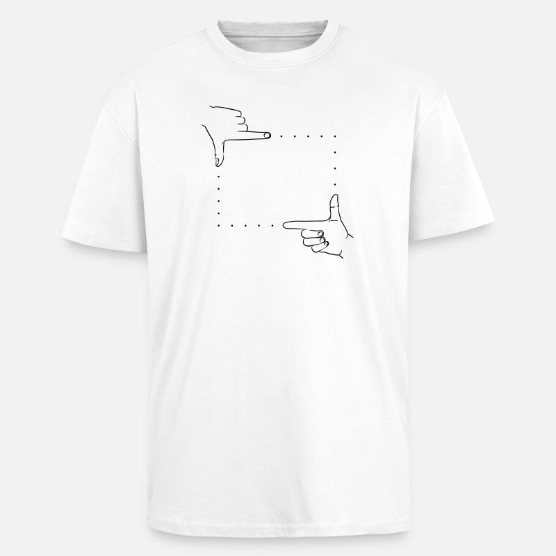 Handzeichen Bildausschnitt - Oversized Heavyweight Unisex T-Shirt - Weiß