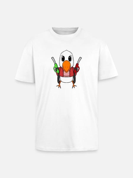 Tankwart Möwe Tankstelle - Unisex Oversized Heavyweight T-shirt - white