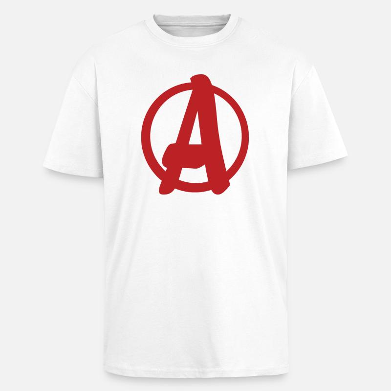 Cooles, einfaches A-Logo - Oversized Heavyweight Unisex T-Shirt - Weiß
