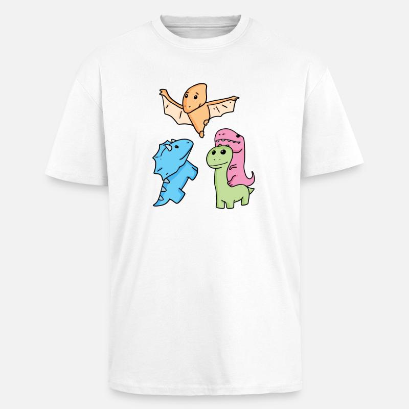 Dinosaurier - Oversized Heavyweight Unisex T-Shirt - Weiß