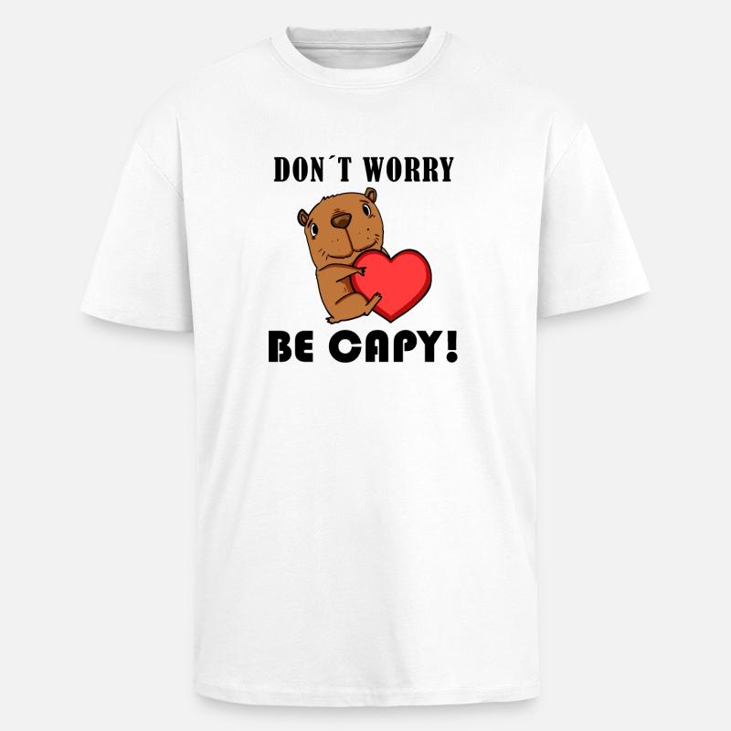 Capybara Wasserschwein Geschenk - Oversized Heavyweight Unisex T-Shirt - Weiß