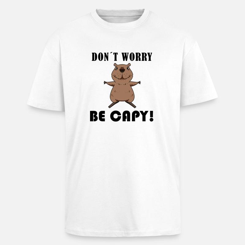 Capybara Capybara Gift - Unisex Oversized Heavyweight T-shirt - white