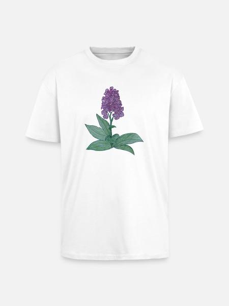 orchidée danoise - T-shirt unisexe oversize épais - blanc