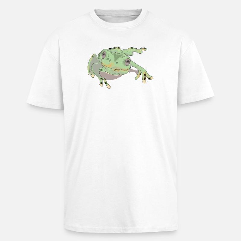 FROGGIE - Unisex Oversized Heavyweight T-shirt - white