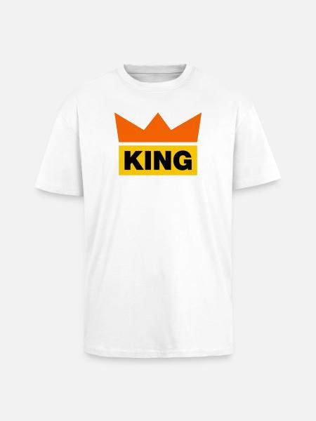 King / 3 Farben - Oversized Heavyweight Unisex T-Shirt - Weiß