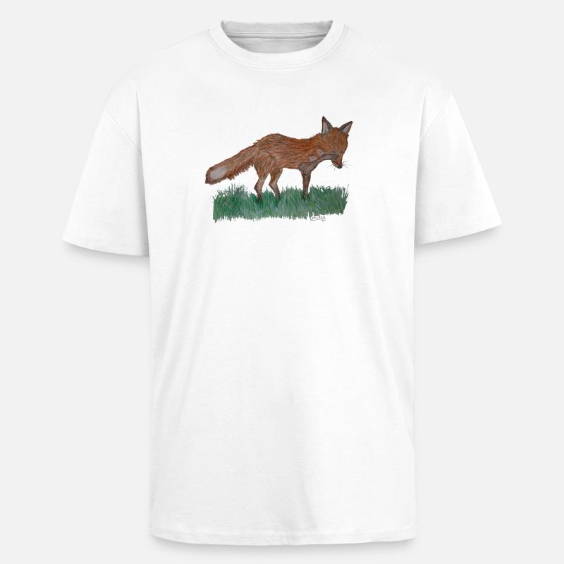 Ich bin nur ein Fuchs - Oversized Heavyweight Unisex T-Shirt - Weiß