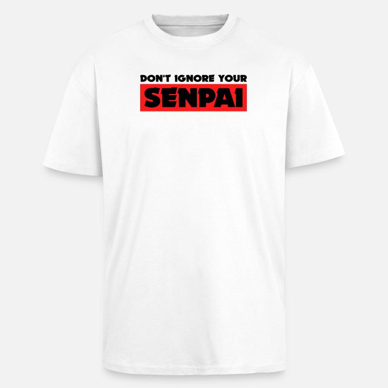 Anime Senpai Manga Statement Animation Mangastyle - Oversized Heavyweight Unisex T-Shirt - Weiß