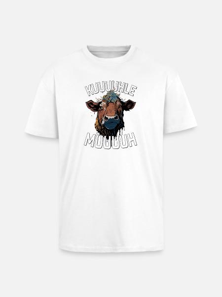kuuuuhle Muuuuh - Oversized Heavyweight Unisex T-Shirt - Weiß