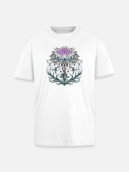 Thistle purple Thistle - Unisex Oversized Heavyweight T-shirt - white