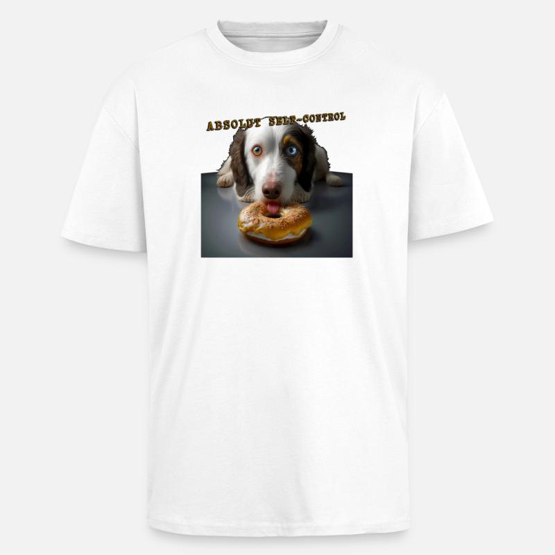 Absolut Selbstkontrollhund 01 - Oversized Heavyweight Unisex T-Shirt - Weiß