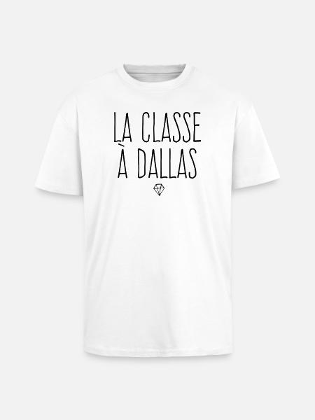 La classe à Dallas - T-shirt unisexe oversize épais - blanc