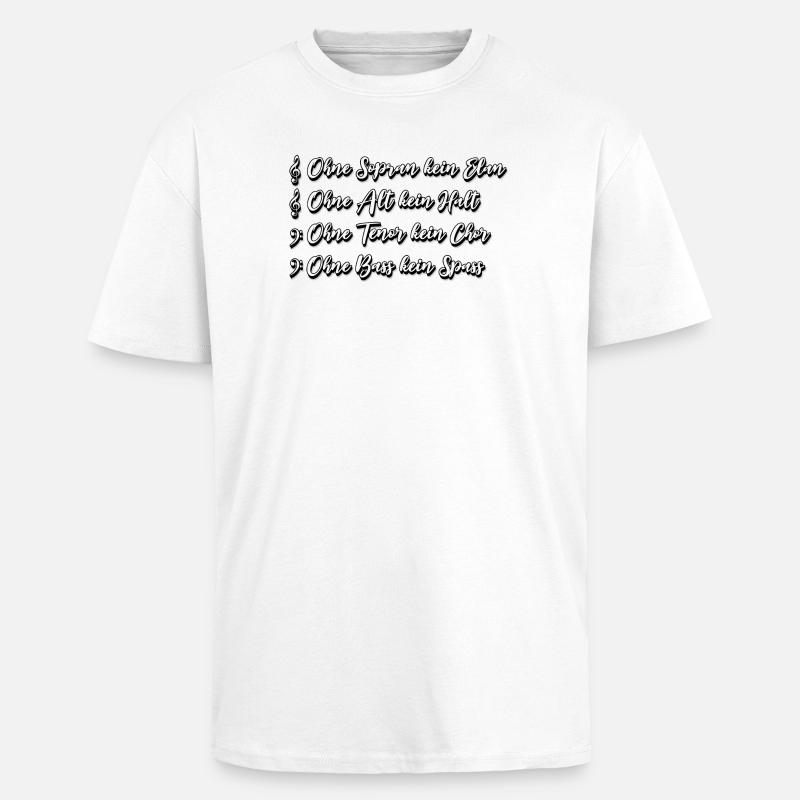 SATB Chor Spruch - Oversized Heavyweight Unisex T-Shirt - Weiß
