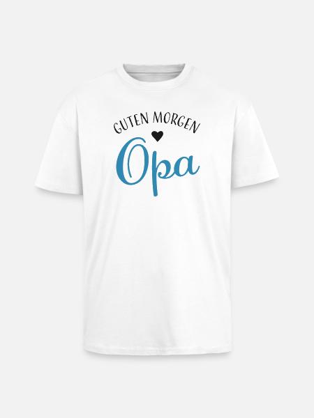 Guten Morgen Opa - Oversized Heavyweight Unisex T-Shirt - Weiß