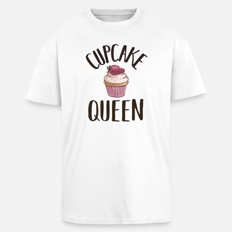 Cuisson de cupcakes Queen pour Baker - T-shirt unisexe oversize épais - blanc