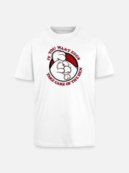 T c de la poule 2 - T-shirt unisexe oversize épais - blanc