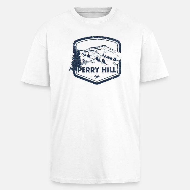 Perry Hill Mountain Trail - Oversized Heavyweight Unisex T-Shirt - Weiß