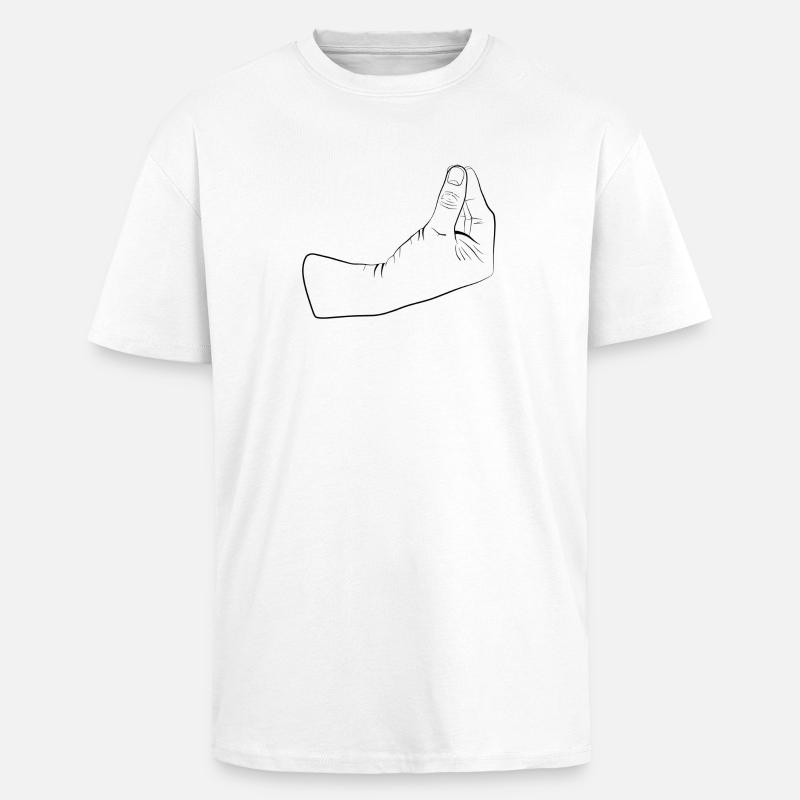 Was willst du Geste - Oversized Heavyweight Unisex T-Shirt - Weiß